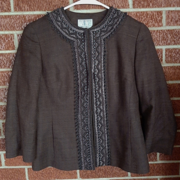TALBOTS Collection Hand Woven Silk Jacket 6P - Picture 1 of 4